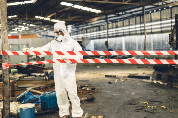 Professional Crime Scene Cleanup technician working in Bedminster, NJ
